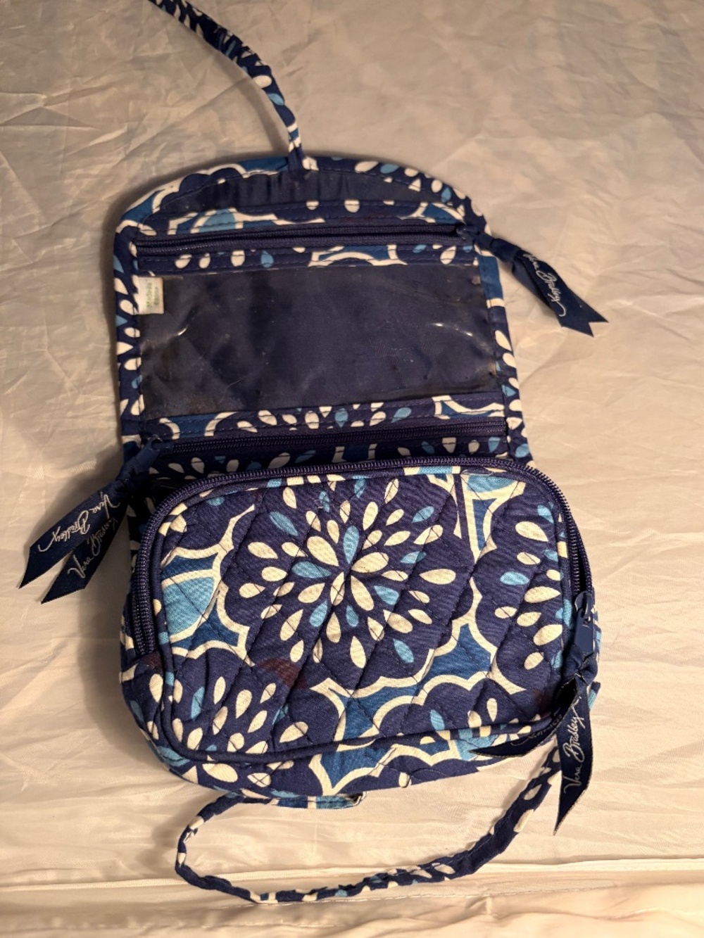Vera Bradley Cosmetic Case Organizer with Zippers Petal Splash pattern - Picture 2 of 12